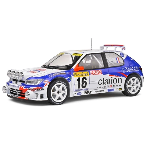 PEUGEOT 306 MAXI N.16 MONTECARLO NIGHT 1998 G.PANIZZI/H.PANIZZI 1:18 Solido Auto Rally Modellino