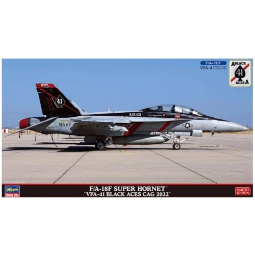 FA-18F SUPER HORNET VFA 41 BLACK ACES CAG KIT 1:72 Hasegawa Kit Aerei Modellino