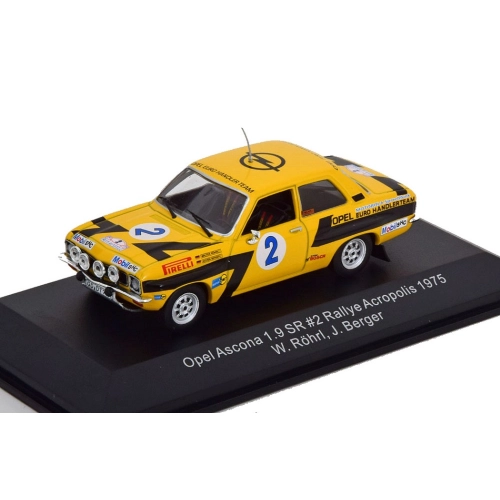 OPEL ASCONA 1.9 SR N.2 RALLY ACROPOLIS 1975 ROHRL-BERGER 1:43 CMR Classic Model Replicars Auto Rally Modellino