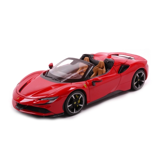 FERRARI SF90 STRADALE HYBRID SPIDER 2020 RED 1:18 Burago Auto Stradali Modellino