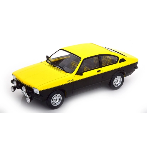 OPEL KADETT C COUPE GT/E 1975 YELLOW/BLACK 1:18 ModelCarGroup Auto Stradali Modellino