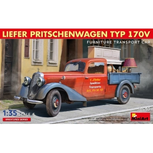LIEFER PRITSCHENWAGEN TYP 170V FURNITURE TRANSPORT CAR KIT 1:35 Miniart Kit Camion Modellino
