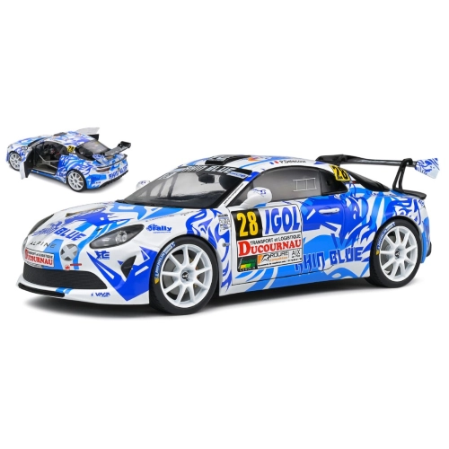 ALPINE A110 N.28 RALLY DU VAR 2021 NIGHT VERSION DELEC./DE CASTELLI 1:18 Solido Auto Rally Modellino