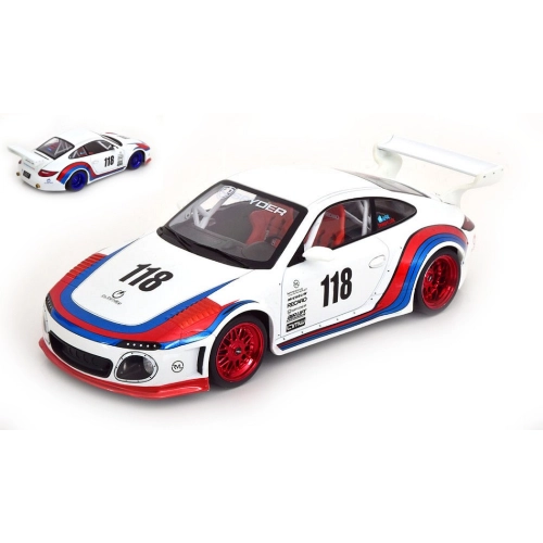 PORSCHE 911 (997) RWB OLD & NEW 2020 MARTINI WHITE 1:18 ModelCarGroup Auto Competizione Modellino