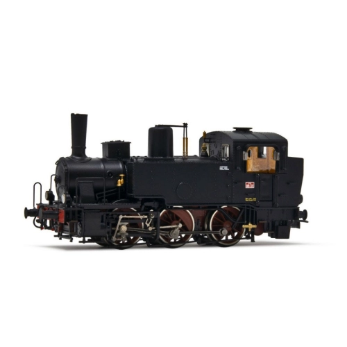 FS STEAM LOCOM.GR.835 WITH ELECTRIC LAMPS AND WHITE WHEEL EP.III-IV 1:87 Rivarossi Treni Modellino