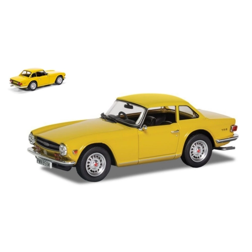 TRIUMPH TR6 HARD TOP 1970 YELLOW 1:43 Vanguards Auto Stradali Modellino