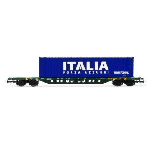 FS CEMAT CONTAINER WAGON "ITALIA" EP.V-VI 1:87 Rivarossi Treni Modellino