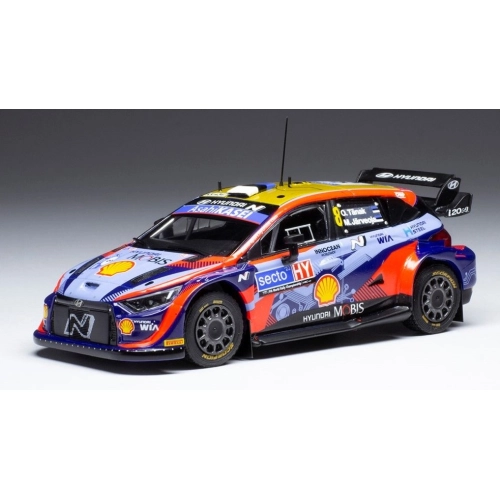 HYUNDAI i20 N.8 FINLAND RALLY 2022 TANAK/JARVEOJA 1:43 Ixo Model Auto Rally Modellino