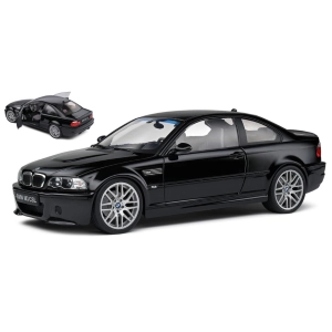 BMW E46 CSL 2003 BLACK 1:18 Solido Auto Stradali Modellino