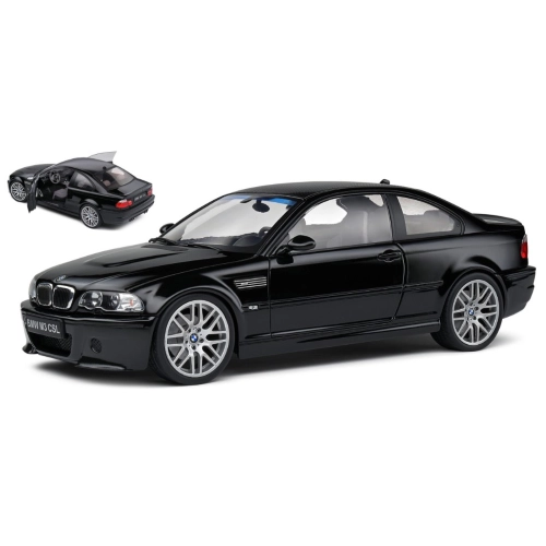 BMW E46 CSL 2003 BLACK 1:18 Solido Auto Stradali Modellino