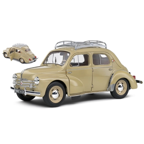 RENAULT 4CV 1956 BEIGE TOURTERELLE 1:18 Solido Auto Stradali Modellino