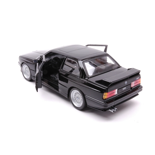 BMW 3 SERIES M3 (E30) 1988 BLACK 1:24 Burago Auto Stradali Modellino