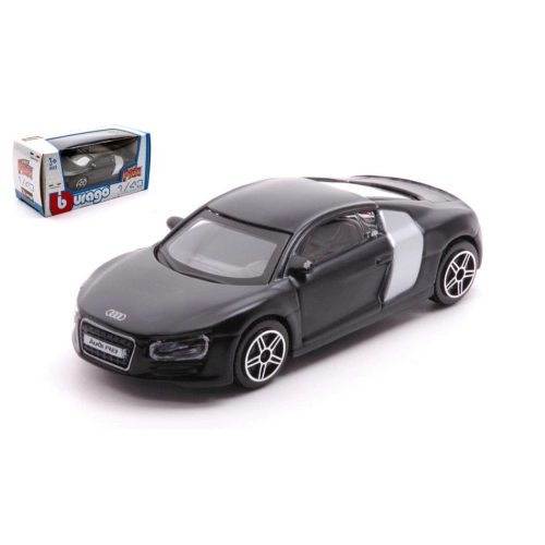 AUDI R8 COUPE 2009 BLACK 1:43 Burago Auto Stradali Modellino