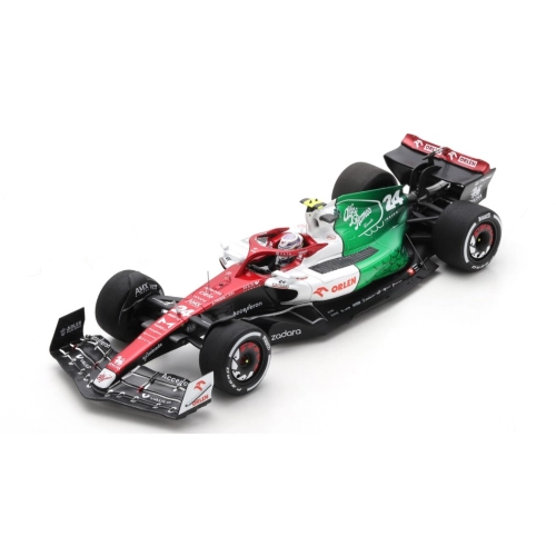 ALFA ROMEO F1 A.GUAN YU 2022 N.24 AZERBAIJAN GP WITH ACRILIC COVER 1:18 Spark Model Formula 1 Modellino