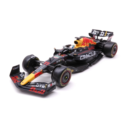 RED BULL N.11 ABU DHABI GP 2022 SERGIO PEREZ WITH PILOT AND SHOWCASE 1:24 Burago Formula 1 Modellino