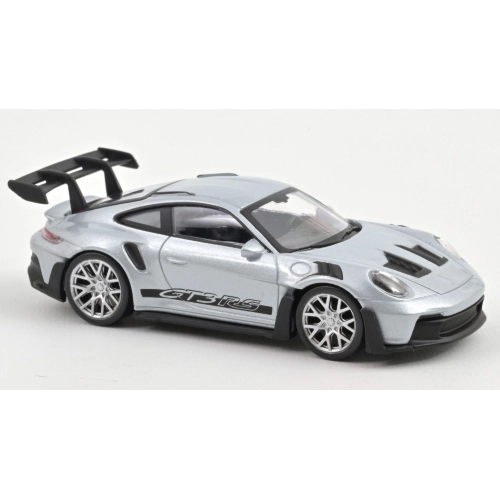 PORSCHE 911 GT3 RS 2022 SILVER WITH BLACK STICKERS JET CAR 1:43 Norev Auto Stradali Modellino