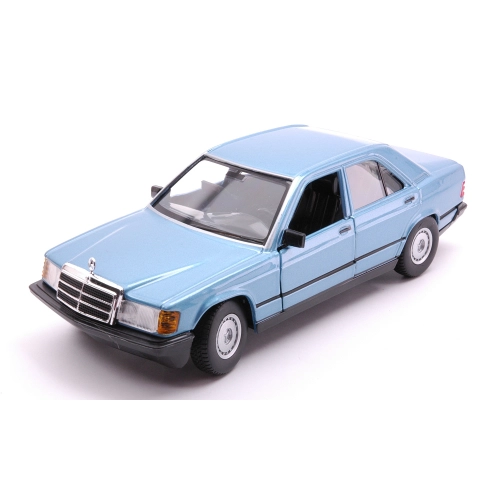 MERCEDES 190E 1987 BLUE 1:24 Burago Auto Stradali Modellino