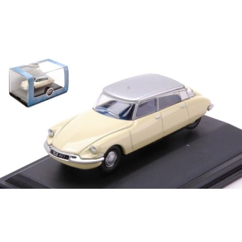 CITROEN DS19 JONQUIL YELLOW/SILVER 1:76 Oxford Auto Stradali Modellino