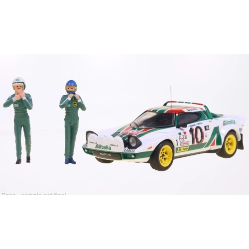 LANCIA STRATOS HF N.10 WINNER RALLY MONTE CARLO 1976 WITH FIGURE MUNARI/MAIGA 1:43 Ixo Model Auto Rally Modellino
