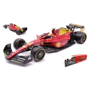 FERRARI F1-75 N.55 CARLOS SAINZ MONZA 2022 75th ANNIVERSARY WITH HARD CASE 1:24 Burago Formula 1 Modellino