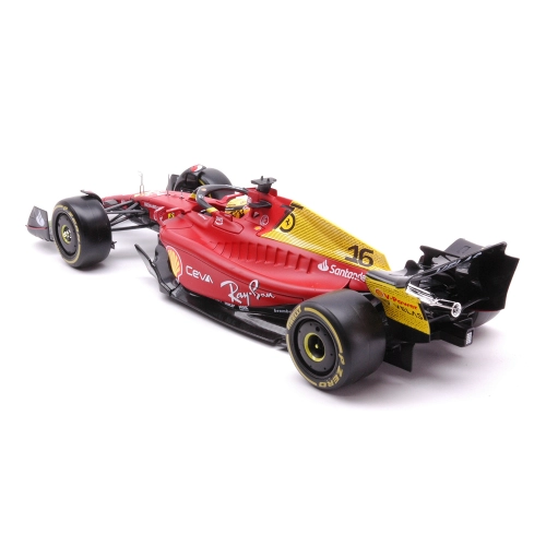 FERRARI F1-75 N.16 C.LECLERC MONZA 2022 75th ANNIVERSARY WITH HARD CASE 1:24 Burago Formula 1 Modellino