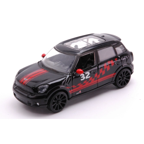 MINI COOPER S COUNTRYMAN 2017 BLACK/RED 1:43 MotorMax Auto Stradali Modellino