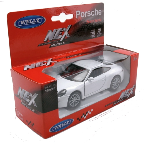 PORSCHE 911 (991) CARRERA S 2014 WHITE cm 11 Welly Auto Stradali Modellino