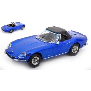 FERRARI 275 GTB4 NART SPYDER REMOVABLE SOFT TOP 1967 METALLIC BLUE 1:18 KK Scale Auto Stradali Modellino