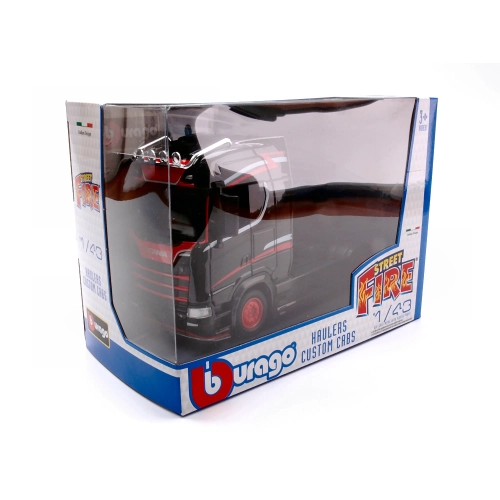 SCANIA S730 HIGHLINE CAB 2017 BLACK 1:43 Burago Camion Modellino