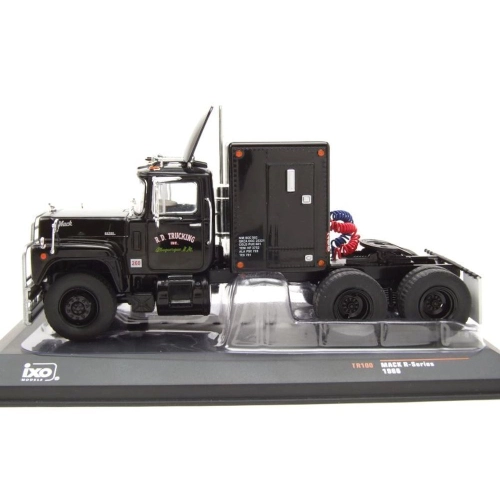 MACK R-SERIES 1966 BLACK WITH REAR CABINE 1:43 Ixo Model Camion Modellino