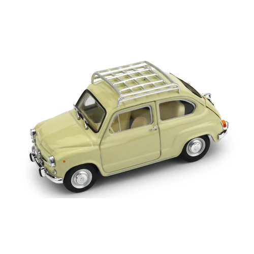 FIAT 600 D FANALONE 1965 BEIGE SABBIA 1:43 Brumm Auto Stradali Modellino