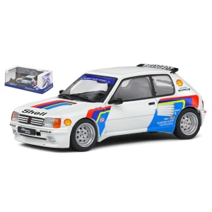 PEUGEOT 205 GTi DIMMA RALLY TRIBUTE 1992 WHITE 1:43 Solido Auto Rally Modellino