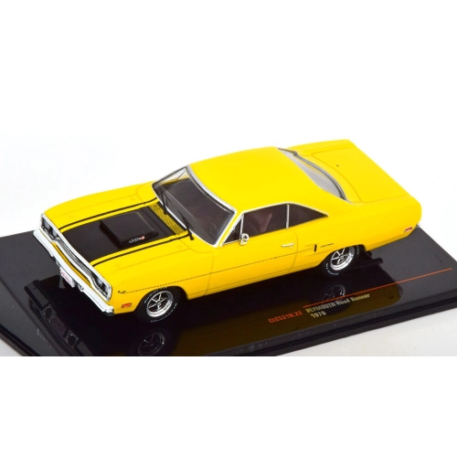 PLYMOUTH ROAD RUNNER 1970 YELLOW 1:43 Ixo Model Auto Stradali Modellino