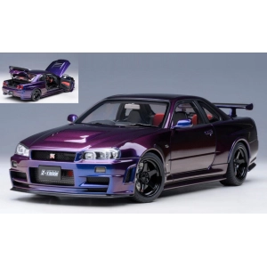 NISSAN SKYLINE GT-R (R34) NISMO Z-TUNE 2002 MIDNIGHT PURPLE 1:18 AutoArt Auto Stradali Modellino