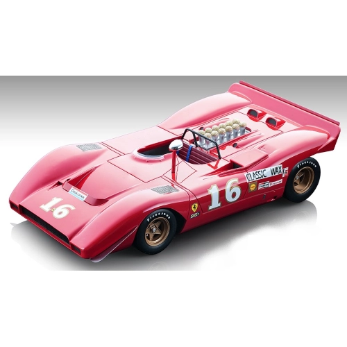 FERRARI 612P CAN-AM N.16 3rd MID OHIO 1969 C.AMON 1:18 Tecnomodel Auto Competizione Modellino