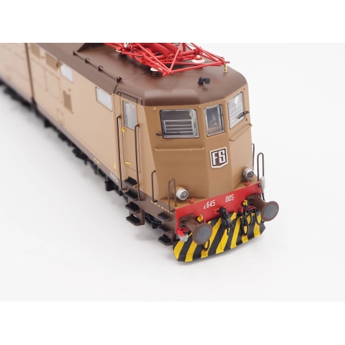 FS 6-AXLE ELECTRIC LOCOMOTIVE E645 1st SERIES CASTANO ISABELLA EP.IV-V 1:87 Rivarossi Treni Modellino