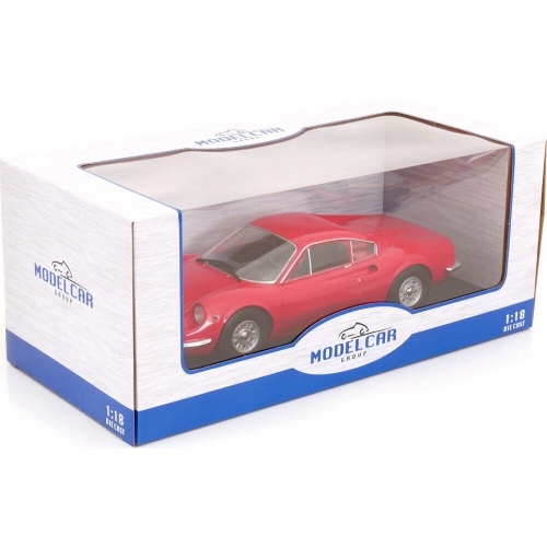 FERRARI DINO 246 GT 1969 RED 1:18 ModelCarGroup Auto Stradali Modellino