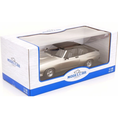 FORD CAPRI MK II X-PACK 1975 SILVER/MATT BLACK RHD 1:18 ModelCarGroup Auto Stradali Modellino