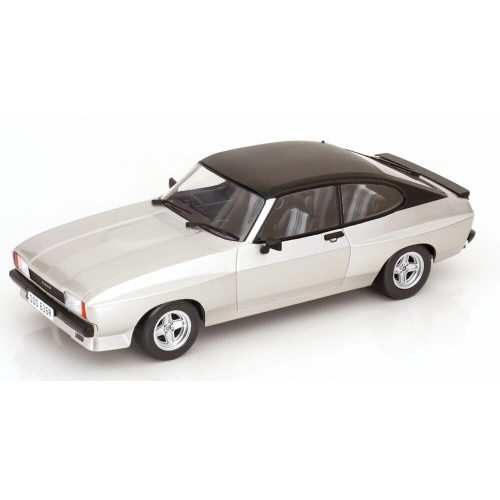 FORD CAPRI MK II X-PACK 1975 SILVER/MATT BLACK RHD 1:18 ModelCarGroup Auto Stradali Modellino