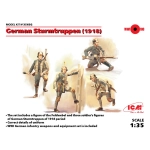 GERMAN STURMTRUPPEN 1918 4 FIGURES KIT 1:35 ICM Kit Figure Militari Modellino