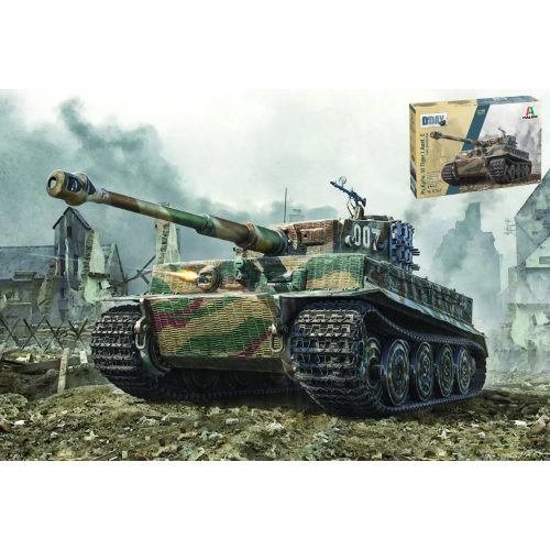 Pz.Kpfw. VI TIGER I Ausf. E LATE PRODUCTION KIT 1:35 Italeri Kit Mezzi Militari Modellino