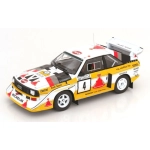 AUDI SPORT QUATTRO S1 E2 N.4 1000 LAKES RALLY 1985BLOMQ./CEDERB.1:18 Ixo Model Auto Rally Modellino