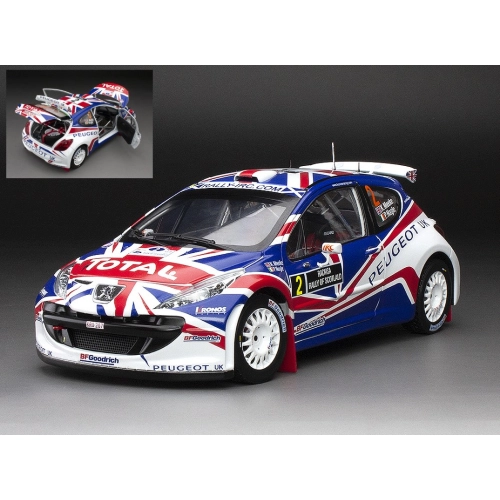 PEUGEOT 207 S2000 N.2 RALLY OF SCOTLAND 2009 K.MEEKE-P.NAGLE 1:18 SunStar Auto Rally Modellino