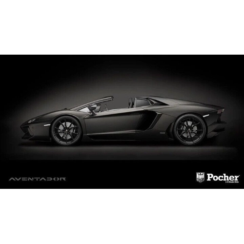 LAMBORGHINI AVENTADOR LP700-4 ROADSTER 2013 BLACK KIT 1:8 Pocher Auto Stradali Modellino