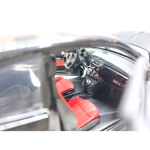 ABARTH NUOVA 500 2008 BLACK 1:18 Burago Auto Stradali Modellino