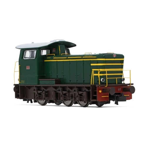 FS LOCOMOTIVA DIESEL DA MANOVRA LIVREA VERDE/GIALLO EP.IV 1971 - 1990 1:87 Rivarossi Treni Modellino