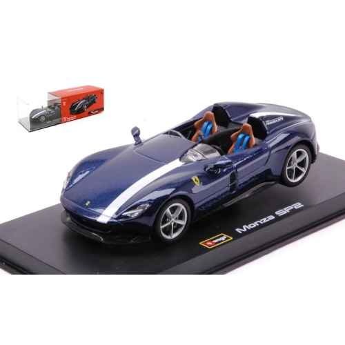 FERRARI MONZA SP2 CONVERTIBLE SIGNATURE BLUE 1:43 Burago Auto Stradali Modellino