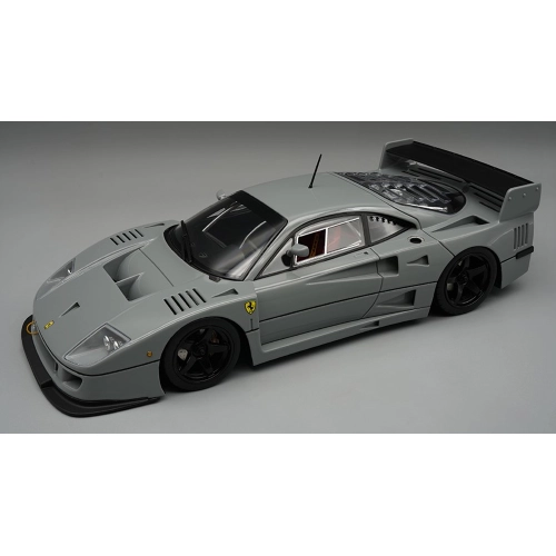 FERRARI F40 LE MANS 996 PRESS VERSION GRIGIO MEDIO WITH BLACK WHEELS 1:18 Tecnomodel Auto Competizione Modellino