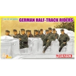 GERMAN HALF-TRACK RIDERS KIT 1:35 Dragon Kit Figure Militari Modellino