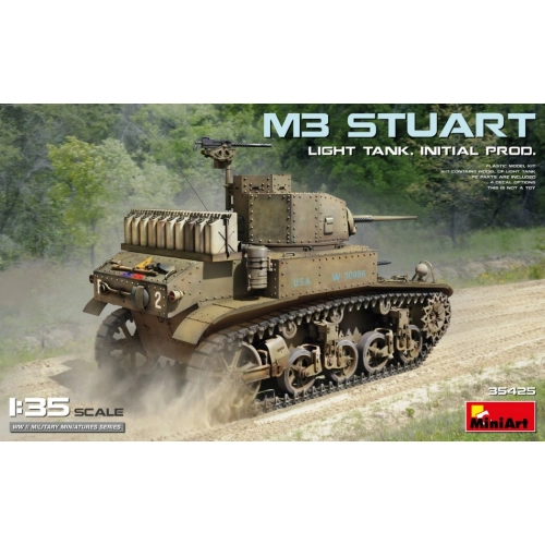 M3 STUART LIGHT TANK INITIAL PROD. KIT 1:35 Miniart Kit Mezzi Militari Modellino
